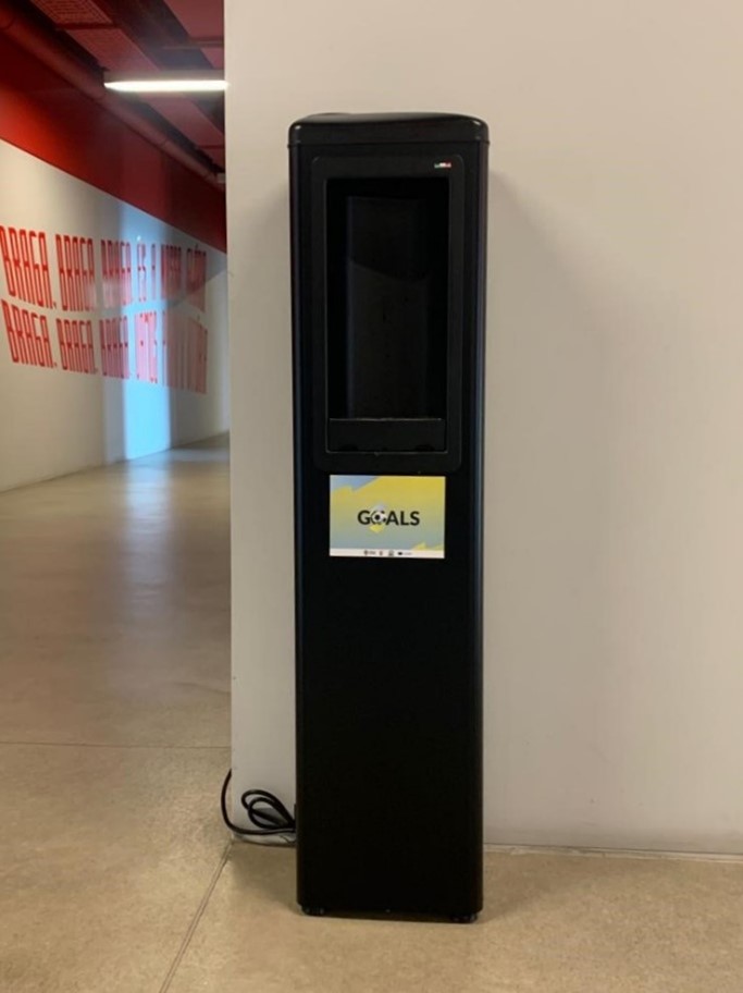 Water refill stations introduced in S.C. Braga’s premises in the framework of the GOALS project helped reduce the consumption of water bottles