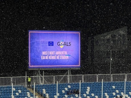 The Football Federation of Kosovo launched its environmental campaign during national football team match.